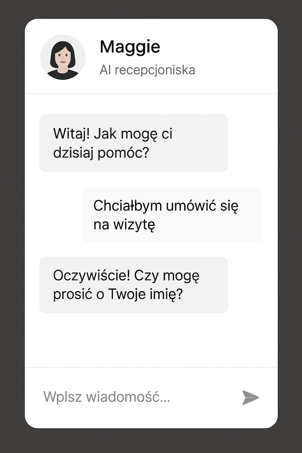 Demo rozmowy z Agentką Maggie